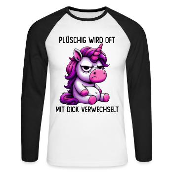 La peluche est souvent confondue avec l’épais - T-shirt baseball manches longues Homme - blanc/noir - Devant - Nik (191cm)