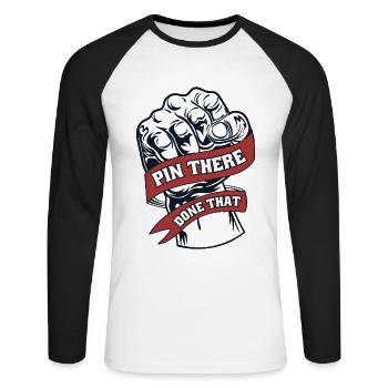 épingle il y a fait que les techniques d’exercice bras - T-shirt baseball manches longues Homme - blanc/noir - Devant - Nik (191cm)