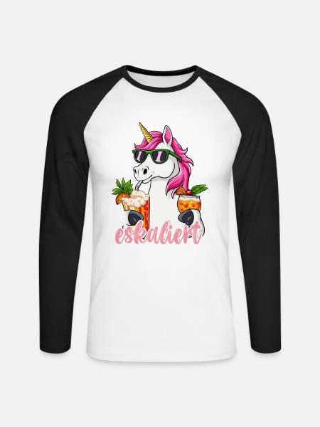 Es Eskaliert Eh - Unisex Baseballshirt langarm - Weiß/Schwarz