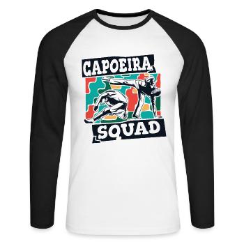 Capoeira Squad Ginga Capoeirista Tanz - Unisex Baseballshirt langarm - Weiß/Schwarz - Vorne - Nik (191cm)