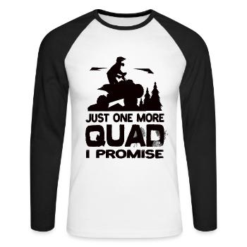 Juste un quad de plus, je vous promets quad quad atV - T-shirt baseball manches longues Homme - blanc/noir - Devant - Nik (191cm)