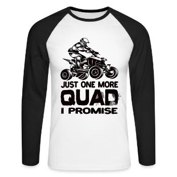 Juste un quad de plus, je vous promets quad quad atV - T-shirt baseball manches longues Homme - blanc/noir - Devant - Nik (191cm)