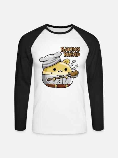 Baking Bread Bread Dough Bread Maker Bread Queen - Unisex Long Sleeve Baseball T-Shirt - white/black