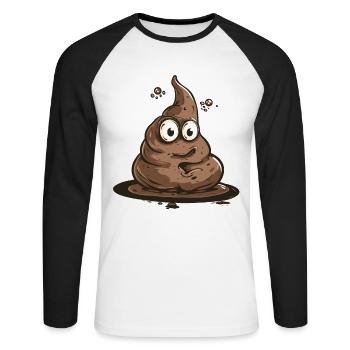The Humor of Paleontology Dinosaurs - Unisex Long Sleeve Baseball T-Shirt - white/black - Front - Nik (191cm)