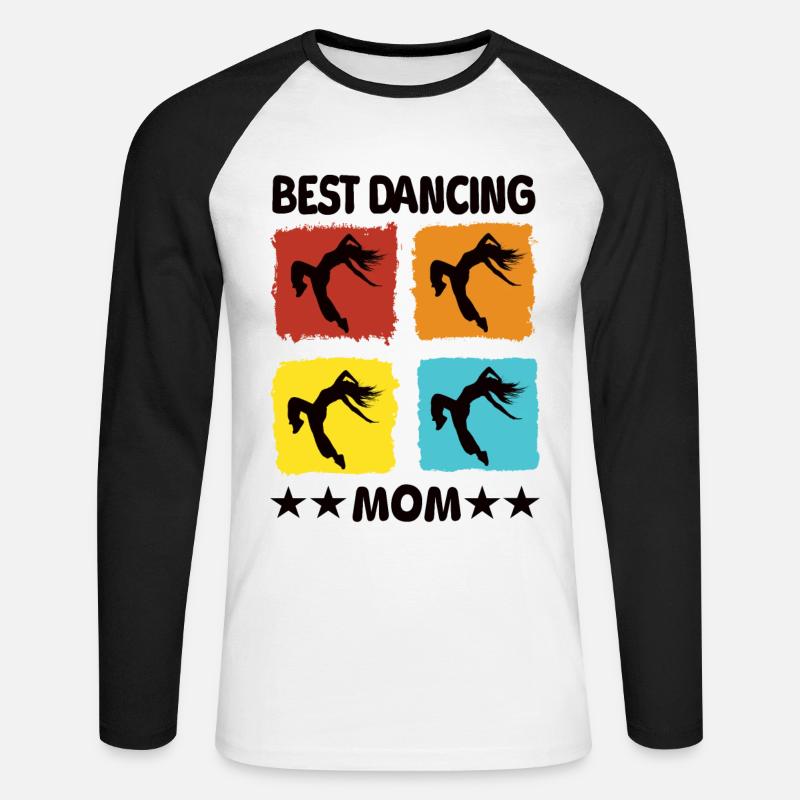 Best Dancing Mom - Unisex Baseballshirt langarm - Weiß/Schwarz