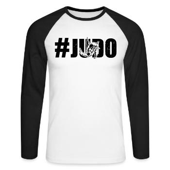 #Judo Judo Lover Judo Fighter Judo Martial Arts - Unisex Long Sleeve Baseball T-Shirt - white/black - Front - Nik (191cm)