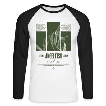 Altum Kaiserfisch Buntbarsch Aquarium Fischhalter - Unisex Baseballshirt langarm - Weiß/Schwarz - Vorne - Nik (191cm)