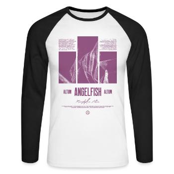 Altum Kaiserfisch Buntbarsch Aquarium Fischhalter - Unisex Baseballshirt langarm - Weiß/Schwarz - Vorne - Nik (191cm)