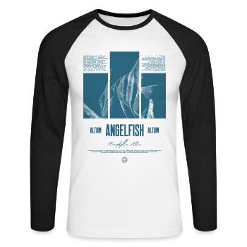 Altum Kaiserfisch Buntbarsch Aquarium Fischhalter - Unisex Baseballshirt langarm - Weiß/Schwarz - Vorne - Nik (191cm)