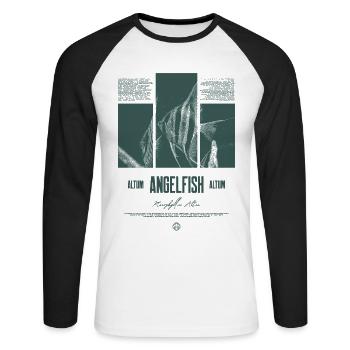 Altum Kaiserfisch Buntbarsch Aquarium Fischhalter - Unisex Baseballshirt langarm - Weiß/Schwarz - Vorne - Nik (191cm)