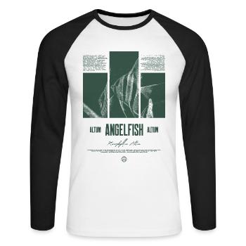 Altum Kaiserfisch Buntbarsch Aquarium Fischhalter - Unisex Baseballshirt langarm - Weiß/Schwarz - Vorne - Nik (191cm)