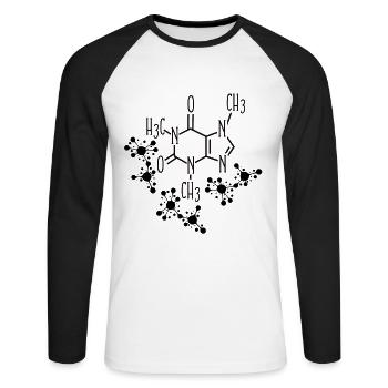 Neuronen Chemie Wissenschaft Periodensystem Labor - Unisex Baseballshirt langarm - Weiß/Schwarz - Vorne - Nik (191cm)