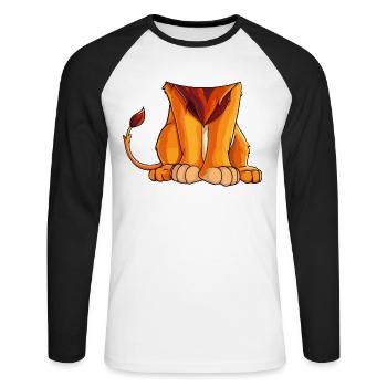 Mighty Lion Halloween Déguisement Costume Enfants - T-shirt baseball manches longues Homme - blanc/noir - Devant - Nik (191cm)