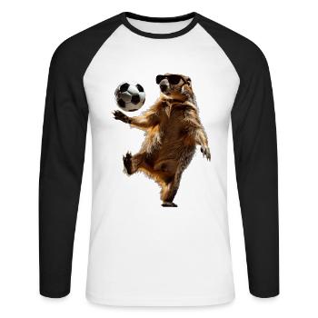 Marmot - Unisex Long Sleeve Baseball T-Shirt - white/black - Front - Nik (191cm)