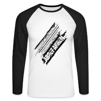 Rallye de sport automobile - T-shirt baseball manches longues Homme - blanc/noir - Devant - Nik (191cm)