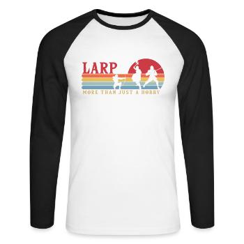 Le GN plus qu’un loisir Armes de GN Armure - T-shirt baseball manches longues Homme - blanc/noir - Devant - Nik (191cm)
