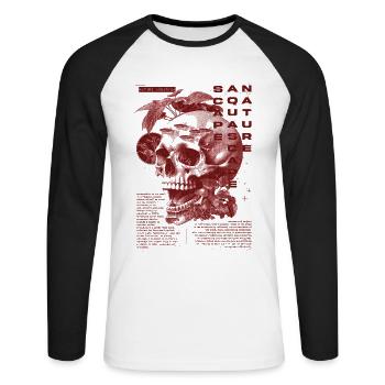 Aquascaping Moderner tropischer Fischhalter Aquarianer - Unisex Baseballshirt langarm - Weiß/Schwarz - Vorne - Nik (191cm)