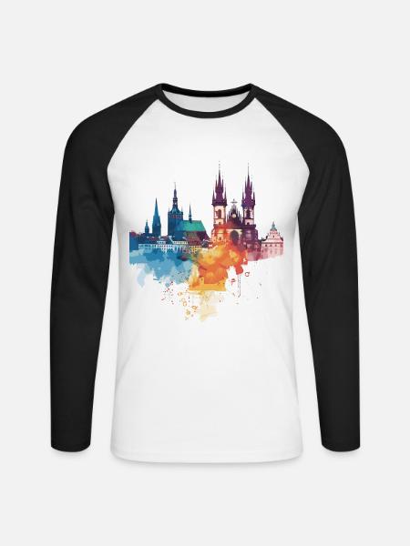 Elk - Unisex Long Sleeve Baseball T-Shirt - white/black