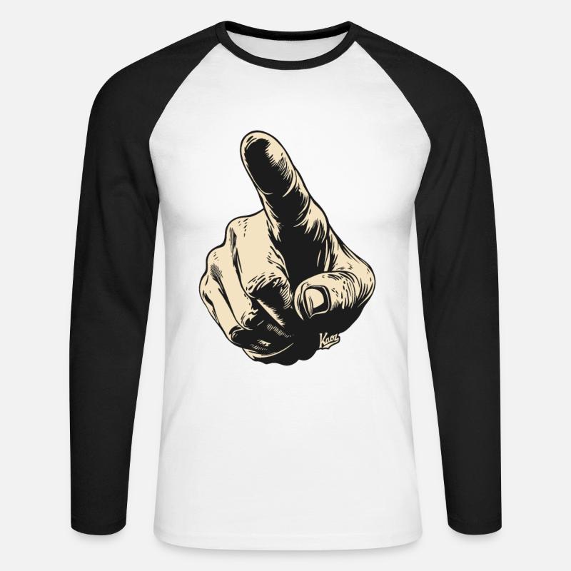 Indice - Maglia da baseball a manica lunga da uomo - bianco/nero
