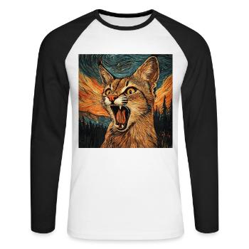 Karakal - Unisex Baseballshirt langarm - Weiß/Schwarz - Vorne - Nik (191cm)