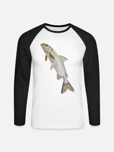Tarpon - Unisex Baseballshirt langarm - Weiß/Schwarz