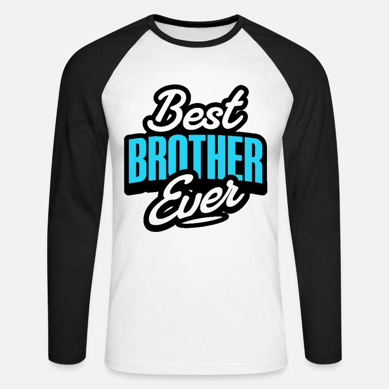 Bester Bruder - Unisex Baseballshirt langarm - Weiß/Schwarz