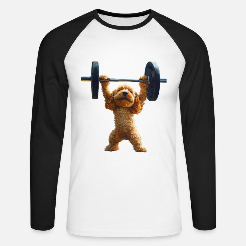 Cocker Spaniel - Unisex Baseballshirt langarm - Weiß/Schwarz