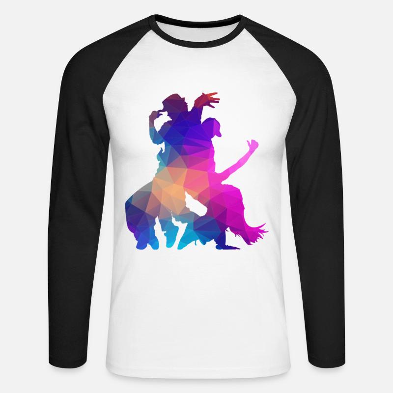 Breakdance Dance Dancing Breakdancer Dancer - Unisex Long Sleeve Baseball T-Shirt - white/black