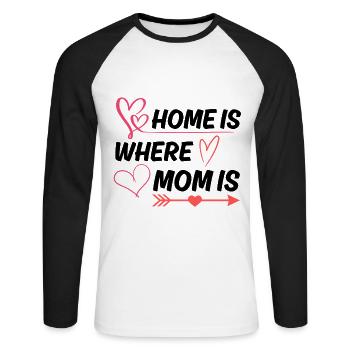 Mom Mother's Day Gift Mom Saying - Unisex Long Sleeve Baseball T-Shirt - white/black - Front - Nik (191cm)