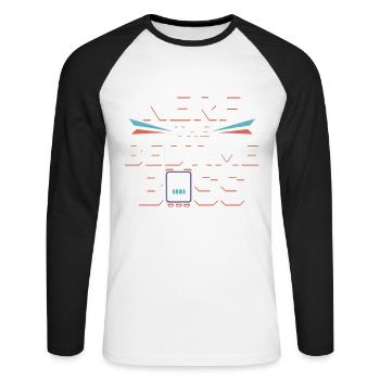 Gamer Mom Spielt Mit Der Kinderspiel-spiele Für - Unisex Baseballshirt langarm - Weiß/Schwarz - Vorne - Nik (191cm)