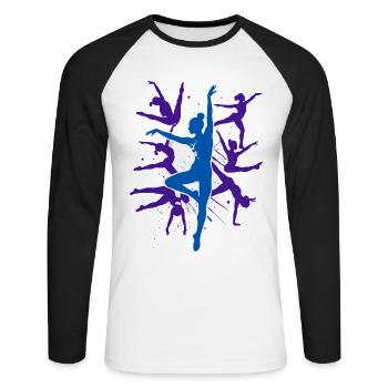 Gymnastics Gymnastics Acrobatics Artistic Gymnastics - Unisex Long Sleeve Baseball T-Shirt - white/black - Front - Nik (191cm)
