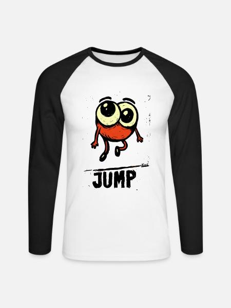 Spring Monster Energy on Two Legs - Unisex Long Sleeve Baseball T-Shirt - white/black