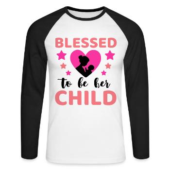 Mom Saying Mother's Day Mom Dear Mom - Unisex Long Sleeve Baseball T-Shirt - white/black - Front - Nik (191cm)