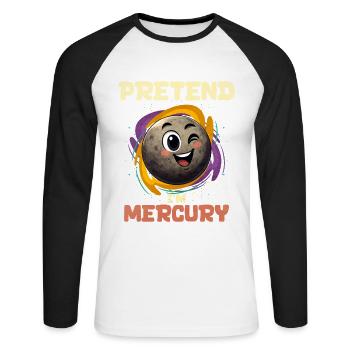 Mercury - Unisex Long Sleeve Baseball T-Shirt - white/black - Front - Nik (191cm)