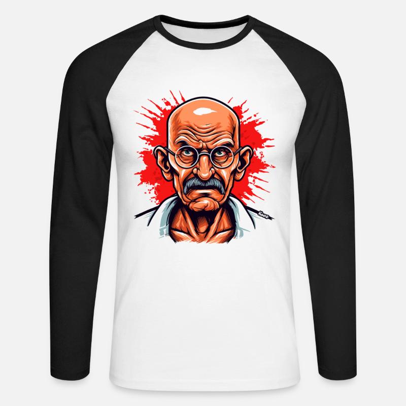 Anführer der friedlichen Revolution - Unisex Baseballshirt langarm - Weiß/Schwarz