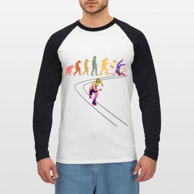 Inline Skating Rollerskates Inline Skates Unisex Long Sleeve Baseball T-Shirt