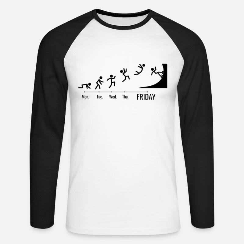Inline-Skating Rollerskates Wochenende-Skater - Unisex Baseballshirt langarm - Weiß/Schwarz
