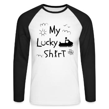 Snowboards Snowboarding Fun Snowboarder - Unisex Long Sleeve Baseball T-Shirt - white/black - Front - Nik (191cm)