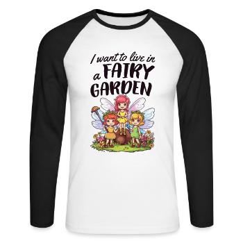 Garten Gartenpflanzen Landschaftsgärtner lustiges - Unisex Baseballshirt langarm - Weiß/Schwarz - Vorne - Nik (191cm)