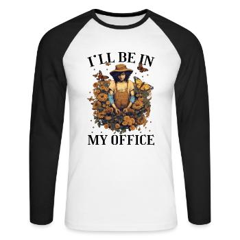 Gärtner Gartenpflanzen Landschaftsgärtner lustiges - Unisex Baseballshirt langarm - Weiß/Schwarz - Vorne - Nik (191cm)