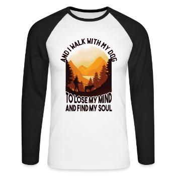 Dog Dog Owner Accessories Dog Lover Funny - Unisex Long Sleeve Baseball T-Shirt - white/black - Front - Nik (191cm)