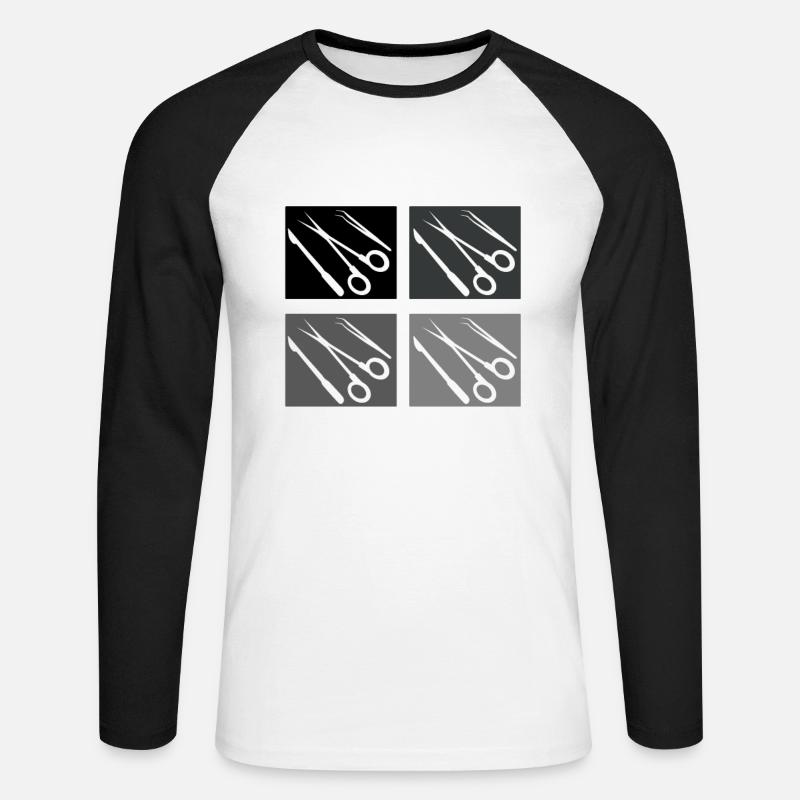 Chirurgisch-technischer Assistent Chirurg - Unisex Baseballshirt langarm - Weiß/Schwarz