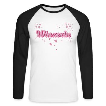 Vigneron Graduation cadeau vigneron - T-shirt baseball manches longues Homme - blanc/noir - Devant - Nik (191cm)