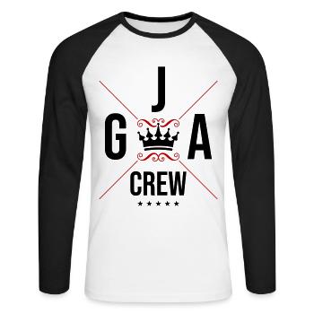 Jga Crew Junggesellenabschied - Unisex Baseballshirt langarm - Weiß/Schwarz - Vorne - Nik (191cm)