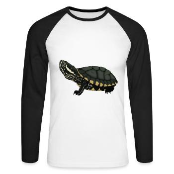 Turtles baby gift idea for turtles - Unisex Long Sleeve Baseball T-Shirt - white/black - Front - Nik (191cm)
