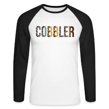 Schuster - Unisex Baseballshirt langarm - Weiß/Schwarz - Vorne - Nik (191cm)