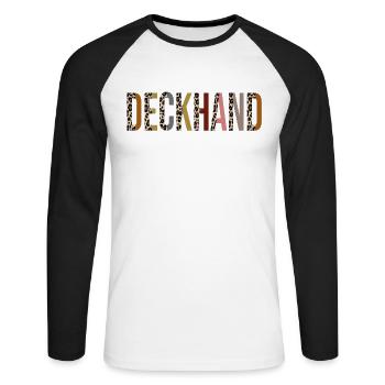Matelot - T-shirt baseball manches longues Homme - blanc/noir - Devant - Nik (191cm)