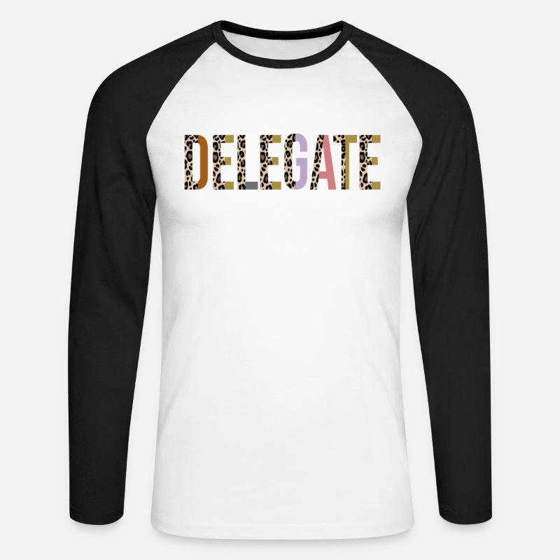 Delegate - Unisex Long Sleeve Baseball T-Shirt - white/black