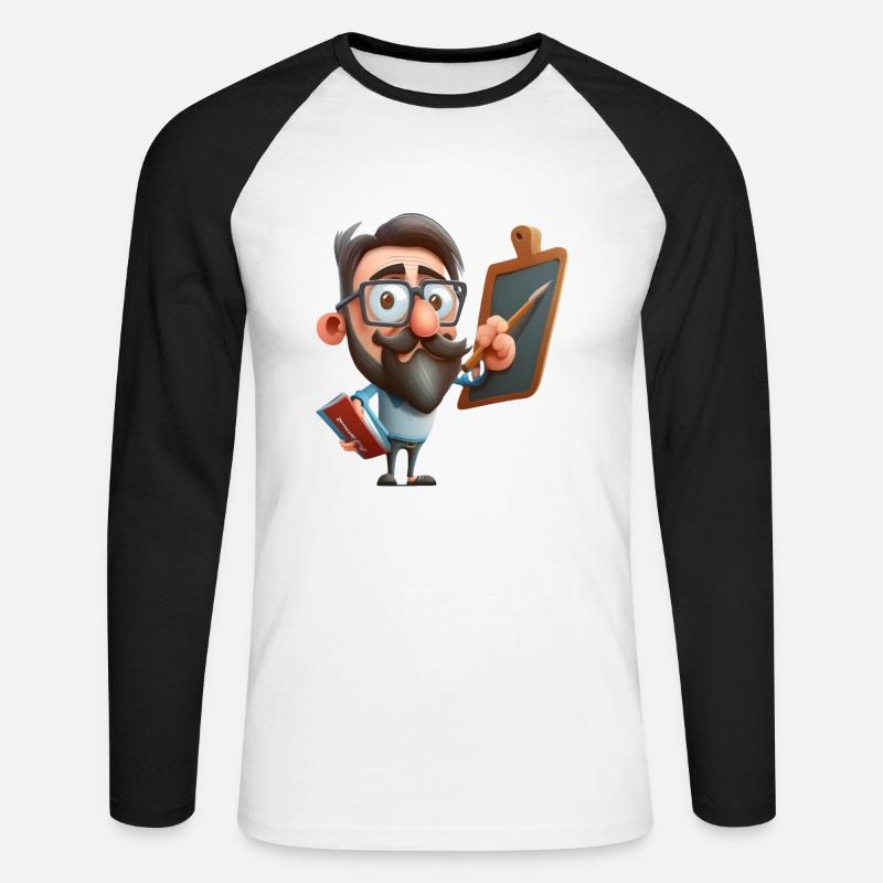 Die Zukunft gestalten - Unisex Baseballshirt langarm - Weiß/Schwarz