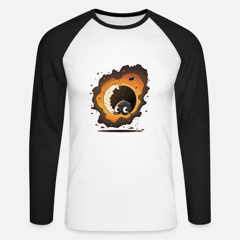 Der Ereignishorizont - Unisex Baseballshirt langarm - Weiß/Schwarz